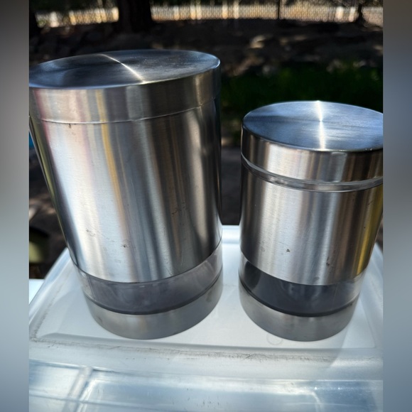 Crate&Barrel Other - Crate&Barrel Brushed Metal Canister